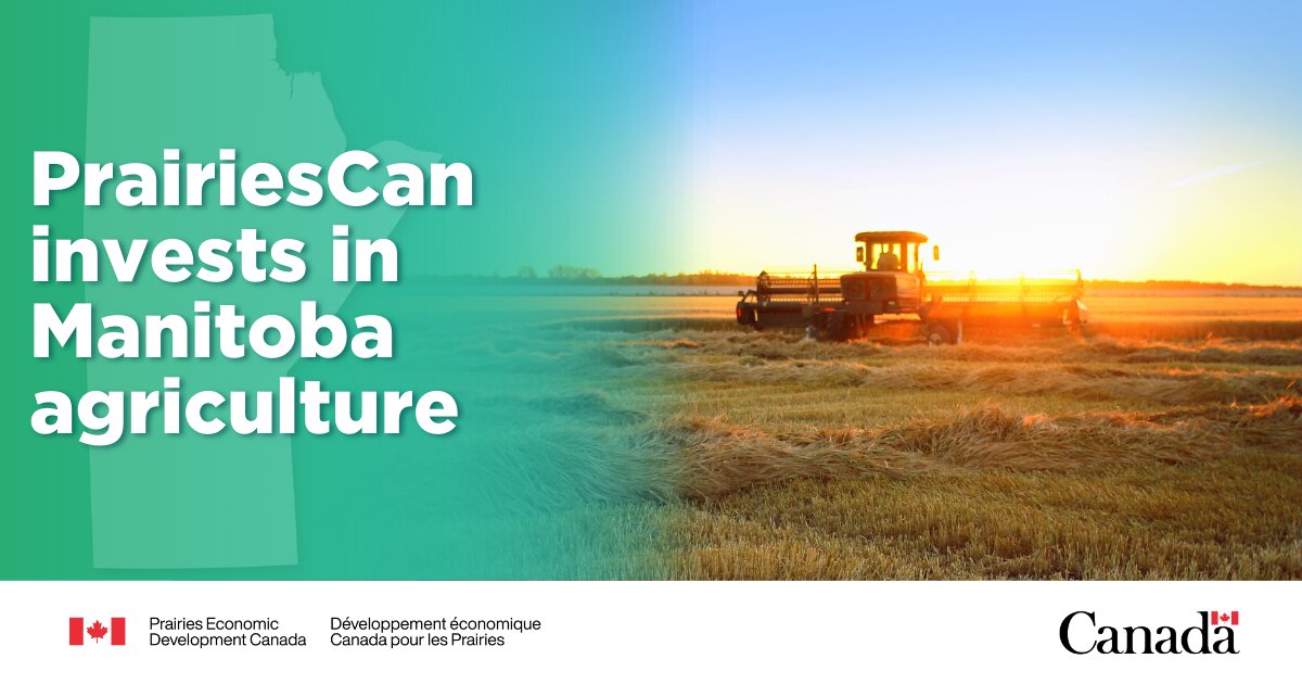 PrairiesCanEN's tweet photo. Digital agriculture can benefit the entire #agri-food value chain—before, during, and after farm production. #PrairiesCan invests in @EMILI_Canada and their work to accelerate growth in Manitoba’s farm sector through intelligent technologies. https://t.co/I92Kl808GG