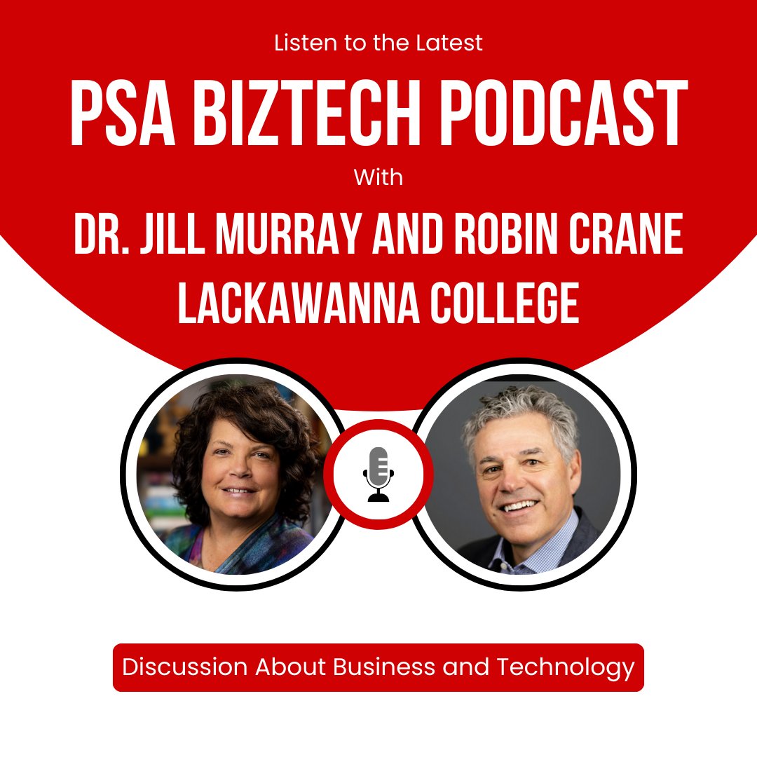 PsaSystems's tweet photo. In this episode of the PSA BizTech Podcast we are joined by Dr. Jill Murray and Robin Crane of Lackawanna College. We’ll be discussing the “business and technology” behind the newly launched Robotics &amp; Integrated Technology Program.
Listen to it here https://t.co/h3mpxCOJY8 https://t.co/qqEdan4R2m