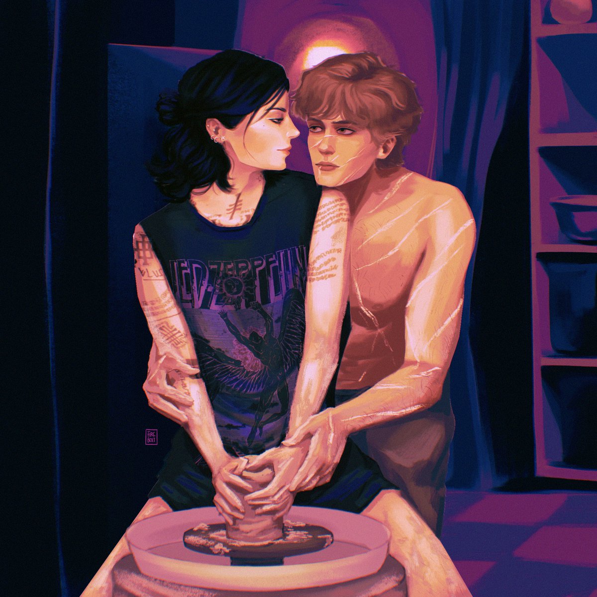 fircbolts's tweet image. wolfstar pottery au &amp;lt;3
