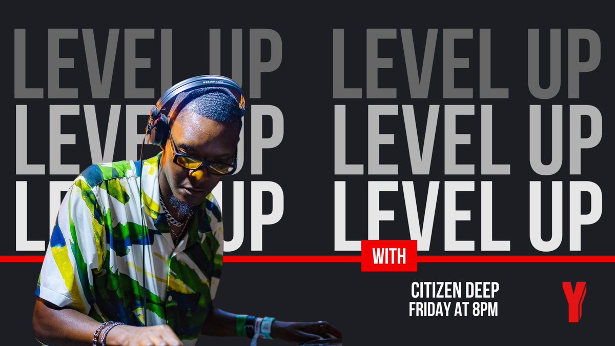 Yfm's tweet photo. Leveling up the decks and getting us on the dance floor, just in time to start off the weekend vibes is #CitizenDeep

Are you ready to rock? Let's go!
#LevelUp🔥 🚀 https://t.co/uawnchp1ch