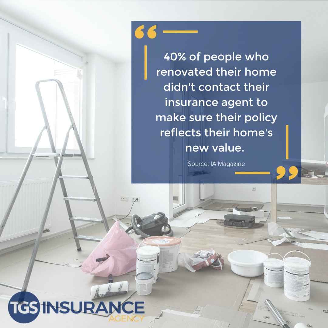 TGSInsurance's tweet image. Don't let your hard work go down the drain! Contact your agent when renovating any part of your home to ensure you are FULLY covered! 🛠️🏡
Call us at 1-800-846-1882 
#texeshomeinsurance #independentinsuranceagency #renovation