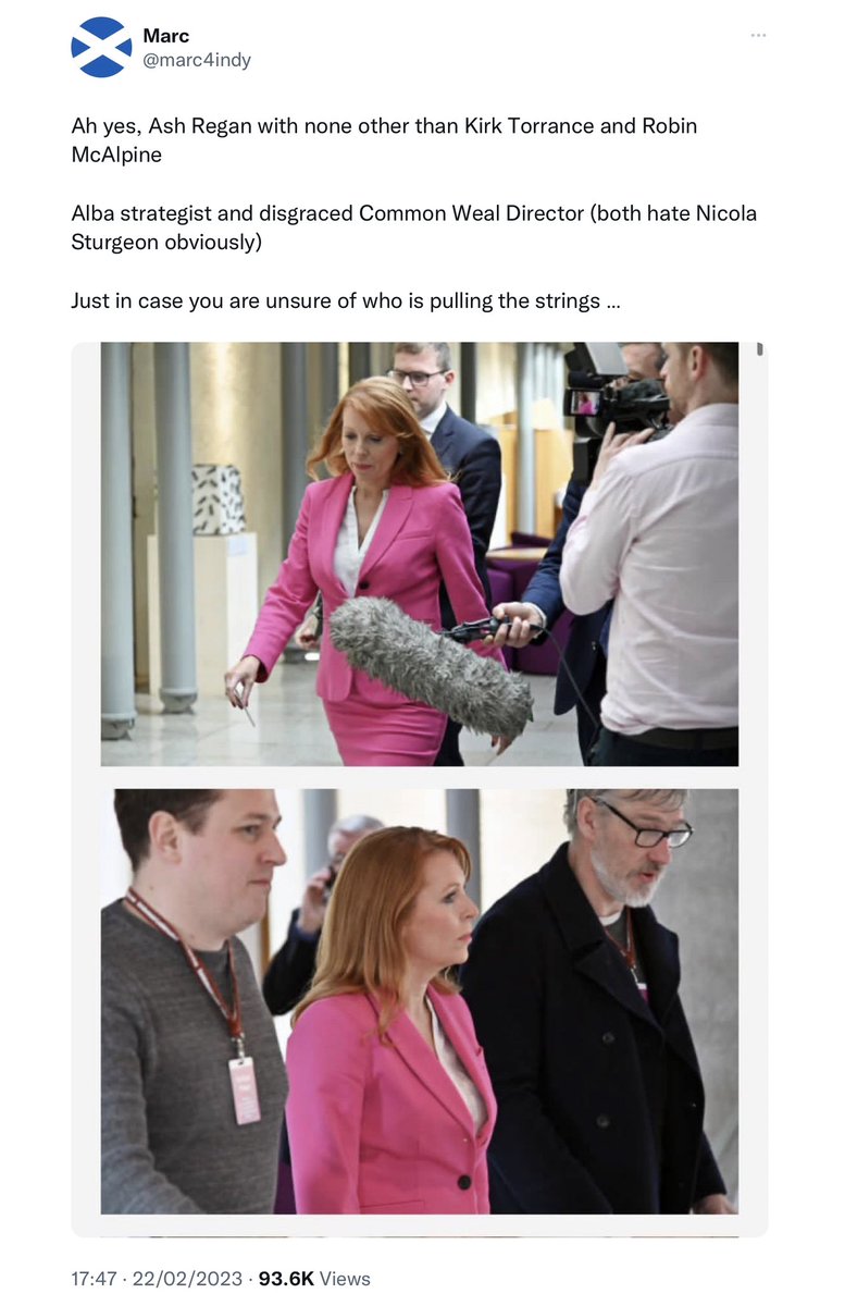 jthomson_john's tweet photo. @AshReganSNP Get lost Ash, you are never leadership material. If Alba want seats they should focus on winning their own instead of SNP politicians accepting and encouraging this ‘cuckooing’ behaviour. #dontbeapuppet https://t.co/NPWf7rcfaV