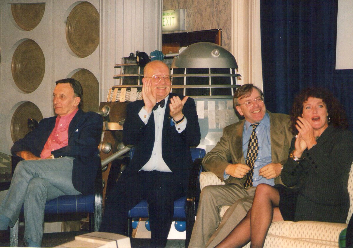 thatcedric's tweet photo. @ThePrydonian @themindrobber Many Panopticon 1997 photos here with these lurking in the background Daleks. https://t.co/tnh2pikWeA