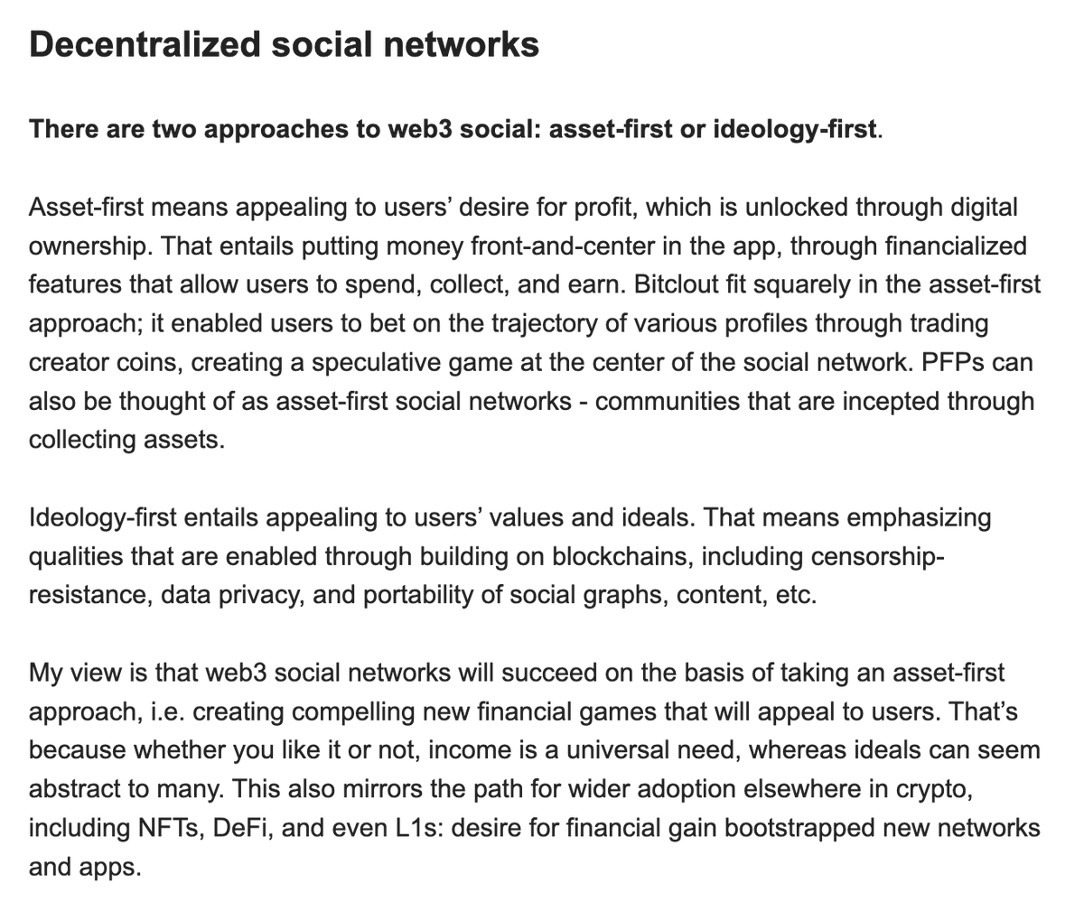 ljin18's tweet photo. Trying out this screenshot essay thing: 

Web3 social needs to lean into financial games vs. ideology https://t.co/lYZY63eAkY