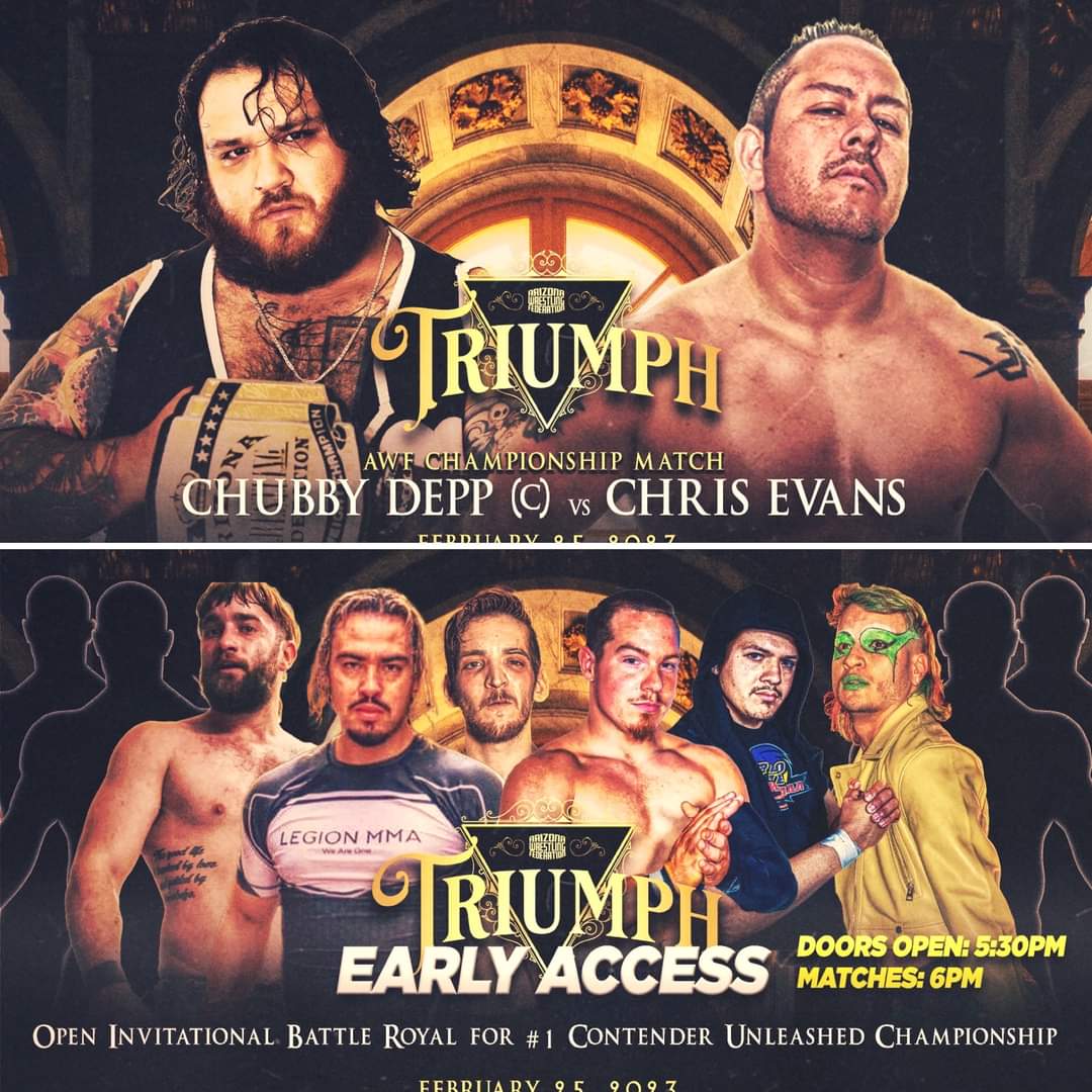 I'd love to have a crowd backing me in my matches 💋

AWF Triumph 2023 this Sat, Feb 25, <a href="/PHXAleBrewery/">PhxBeerCo</a>

Early Access Doors at 5:30 // Early Bell Time | 6:00 PM - 6:25pm
*Main event ticket required w/ purchase of Early Access pass for Battle Royle

…-wrestling-federation-llc.square.site/product/awf-tr…