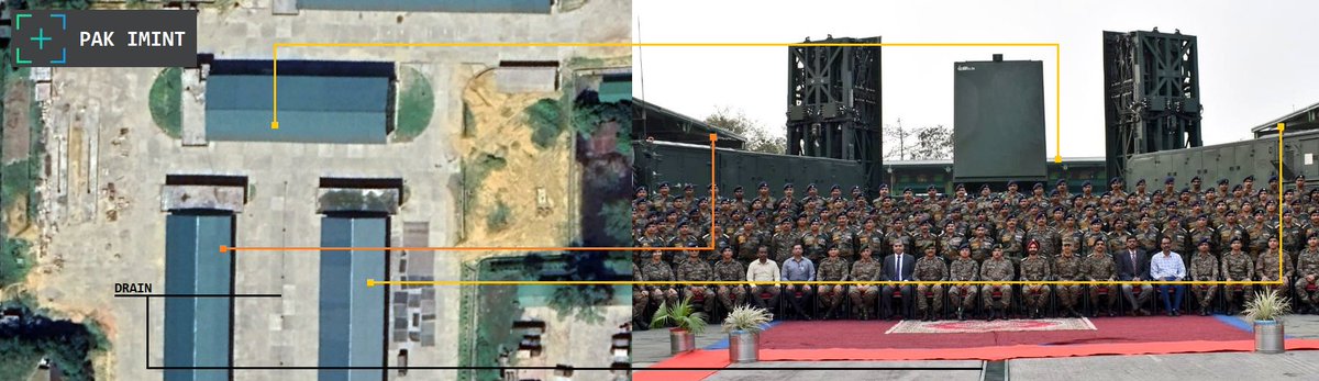 pakimint's tweet photo. The Indian Army recently inducted its first Barak 8 Regiment in Eastern Sector. We geolocated the image to a previously known cantonment housing a Bofors AD Regiment near Nagaon. 
We previously found the IA's Barak 8 systems under integration at Hyderabad (See Attached tweet). https://t.co/k6phaxV8JL