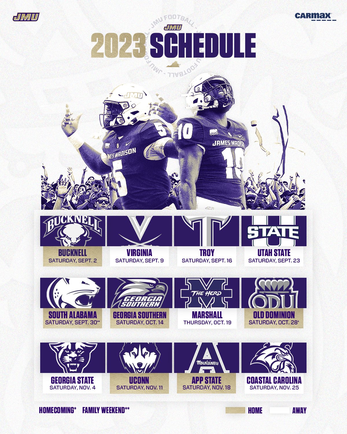 JMU Football on X Mark those calendars JMU Nation https t nnYn5campy https t mmSQtQ8zV0 GoDukes https t n4cL6xtcOV X