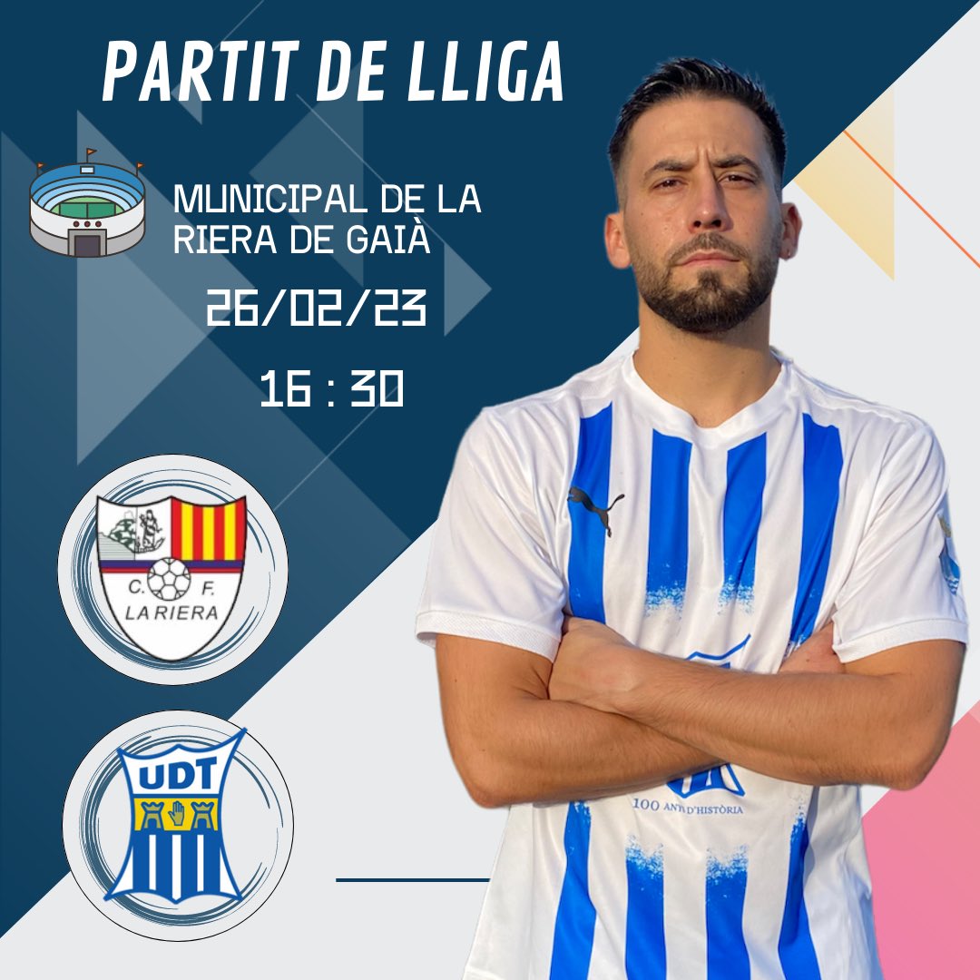 Udtorredembarr1's tweet photo. Derbi al Baix Gaià!⚽️
Volem recuperar la bona dinàmica!😬
Veniu a viure una bona tarda de derbi!🏟️
Som-hi Torre!!🔵⚪️
#torredembarra https://t.co/h76ITto4pa
