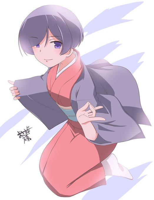 #しっぽな
ちょっと色塗りのテストしながら文狐師匠
着物の袖は難しいな… 