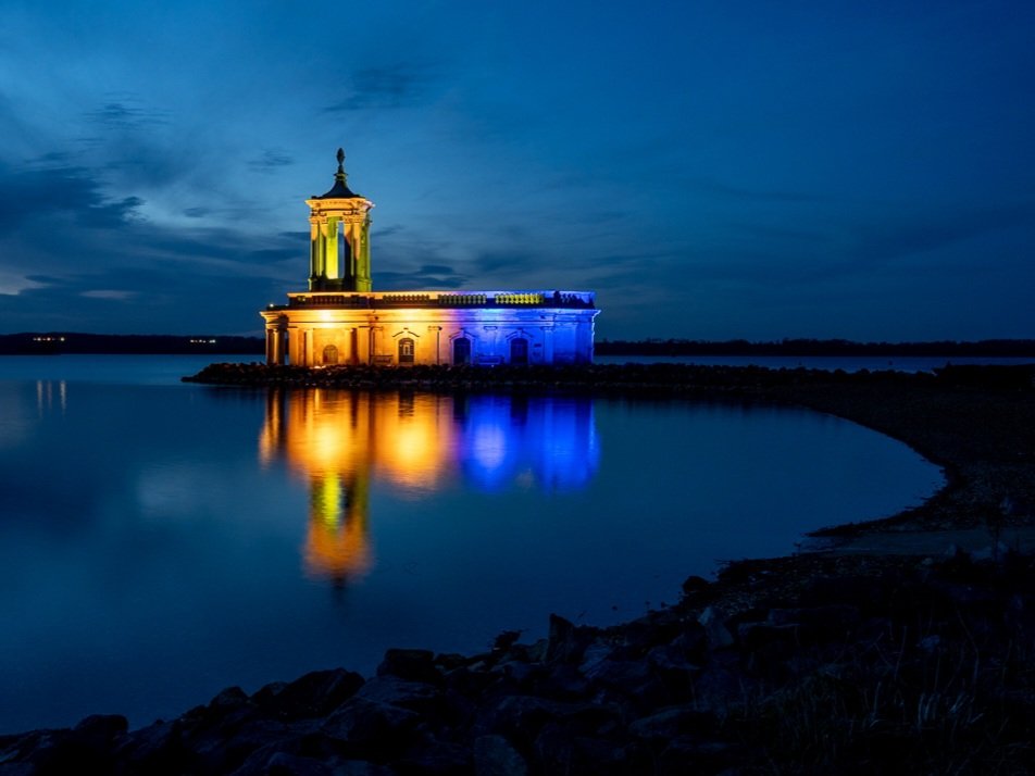 Richard_in_Rutland (@photo_rutland) on Twitter photo Hard to believe a year has passed. Taken last year when Normanton Church <a href="/RutWaterPark/">Rutland Water Park</a> was floodlit in support of the Ukraine #UkraineWarAnniversary #Ukraine #Rutland Hard to believe a year has passed. Taken last year when Normanton Church <a href="/RutWaterPark/">Rutland Water Park</a> was floodlit in support of the Ukraine #UkraineWarAnniversary #Ukraine #Rutland