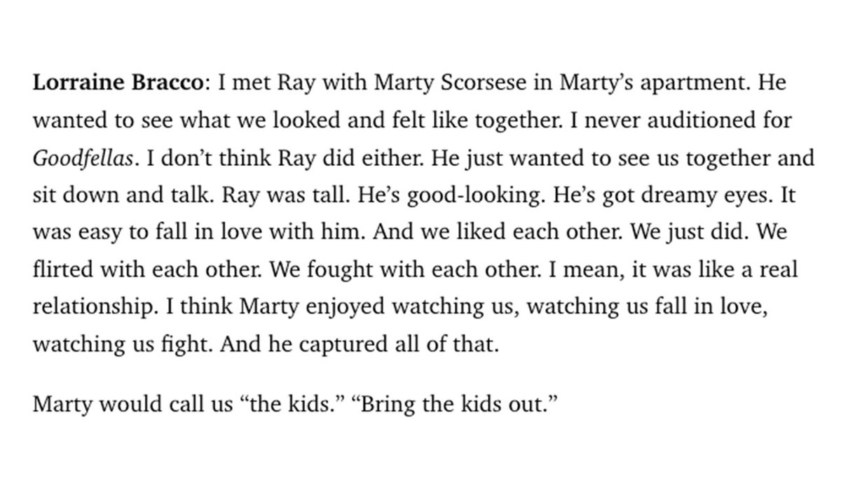 Neither Liotta or @Lorraine_Bracco ever auditioned for ‘Goodfellas.’ Instead: esqr.co/CkHbBHM