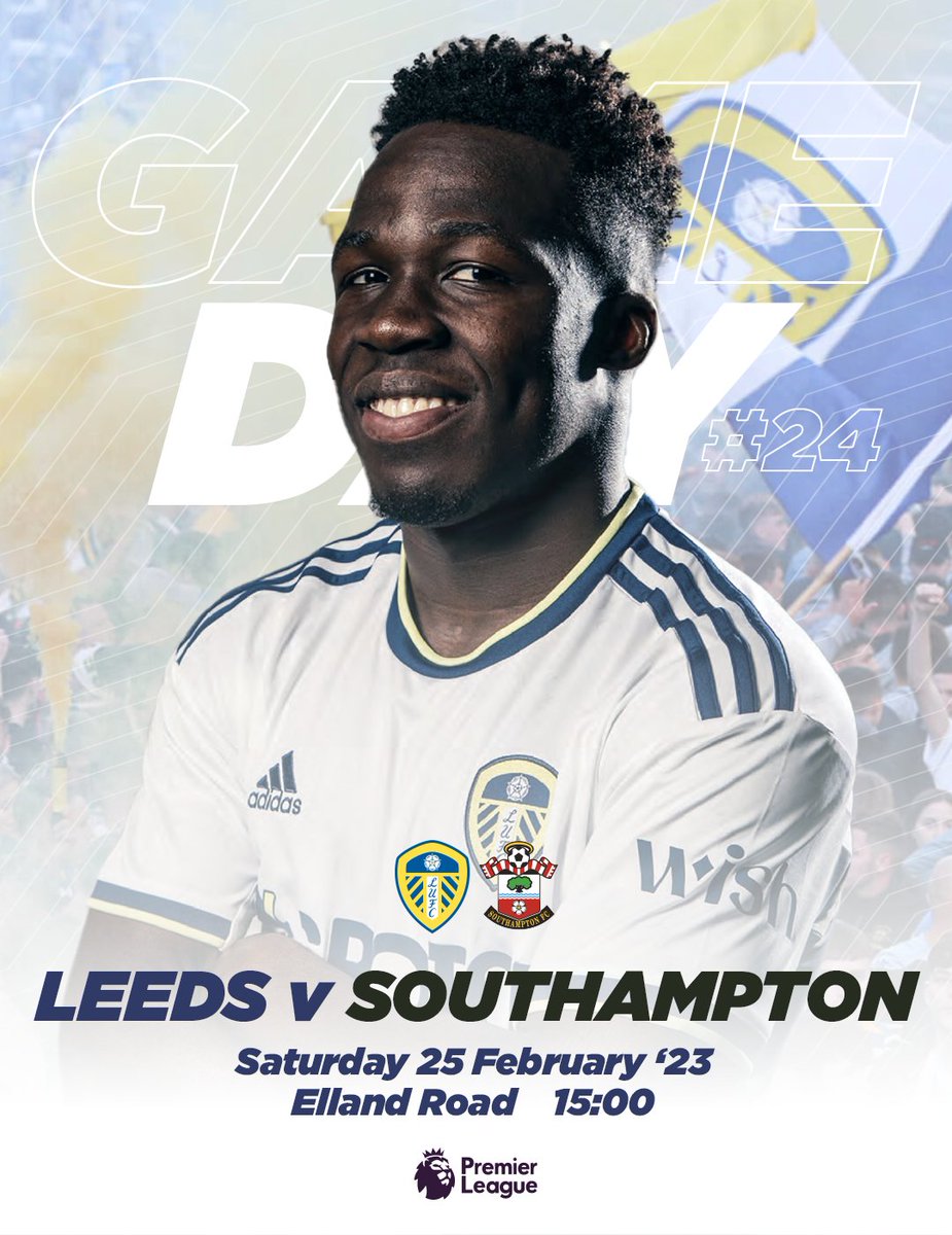 24Lufc's tweet photo. 🙌🏻 GAMEDAY! The start of the Javi Gracia era at Elland Road.
🆚 Southampton
🗓 Saturday 25 February 2023
🕒 3pm
🏆 Premier League
📍Elland Road
#LUFC #LEESOT https://t.co/8PQ3iG1tiX