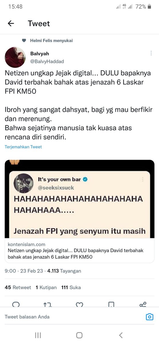 MasSuyatno1's tweet photo. @Subur0204 @Dennysiregar7 Bgtlh Lucunya Kehidupan
Akumulasi Hukum #Karma
Yg #Berkelindan sprt Mata_Rantai
Yg Terlihat Langsung sbg #Pelajaran
Yg Tak Terlihat Efeknya #Otomatis
Pd Wujud #Jiwa
Dan ini Sangat Sulit di #Sadari
Tapi #Realita tdk dpt di Sangkal
Mengapa tatanan Duni mjd sprt ini
Lucu
👌 https://t.co/HR1CZKY2MD