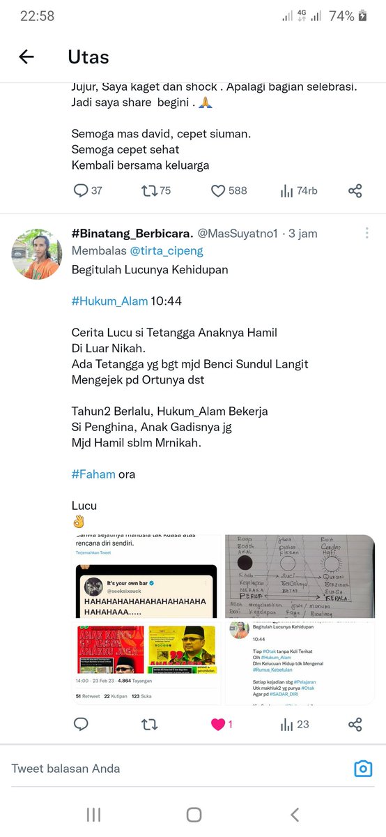 MasSuyatno1's tweet photo. @Subur0204 @Dennysiregar7 Bgtlh Lucunya Kehidupan
Akumulasi Hukum #Karma
Yg #Berkelindan sprt Mata_Rantai
Yg Terlihat Langsung sbg #Pelajaran
Yg Tak Terlihat Efeknya #Otomatis
Pd Wujud #Jiwa
Dan ini Sangat Sulit di #Sadari
Tapi #Realita tdk dpt di Sangkal
Mengapa tatanan Duni mjd sprt ini
Lucu
👌 https://t.co/HR1CZKY2MD