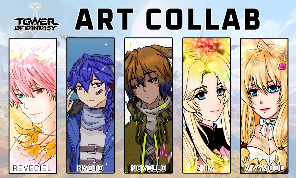 RCA1188's tweet photo. Thank you for joining my Art Collab <3 @Blxzblue @AddPsychic and letting me draw your Executors @SenaMoonlight @aivymode #ToF #tofラウンドアバウト #ToFanmade #幻塔
#タワーオブファンタジー #ToFPh #art #ToFHalfAnniv https://t.co/SU1V4Fajj4