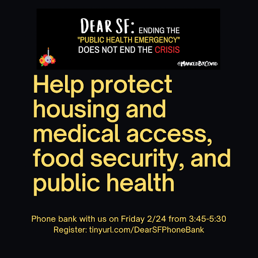 MarkedByCovid's tweet photo. TODAY! Please join our #DearSF phone bank to ask London Breed and the San Francisco Board of Supervisors to protect the nation's safety nets.

Register at https://t.co/6IfUhaStK5 https://t.co/33eXriaM4s