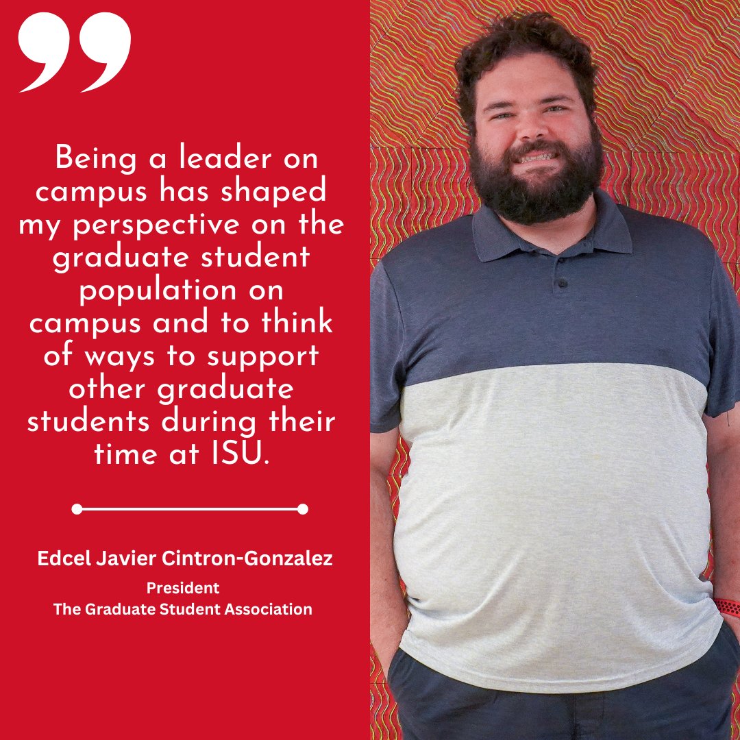 "What I enjoy about GSA is the opportunity to work with other graduate students outside my discipline and collaborate together to offer social and family-friendly activities for our graduate student community."
<a href="/GSA_Ilstu/">Graduate Student Association at ISU</a>  <a href="/Edcel_Pretzel/">Edcel Cintron 🇵🇷</a> #yourredbirdlife