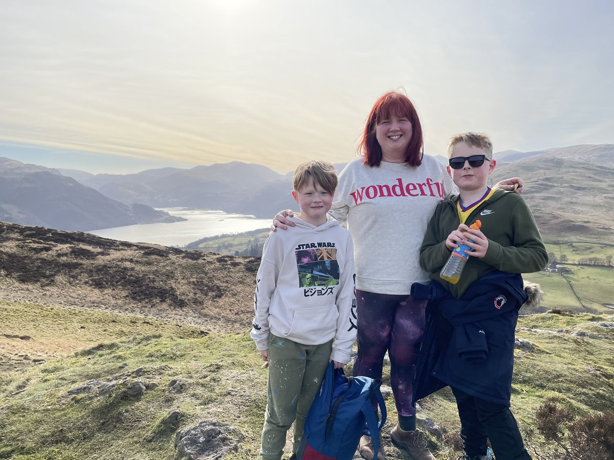 Lake District with our boys…nothing quite like being in Gods creation up a very big hill climb. My jumper sums up how I felt.