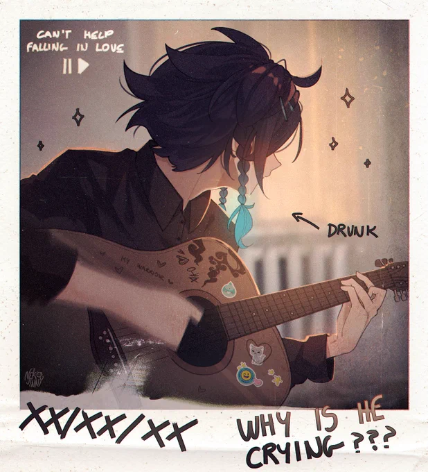 take my hand
take my whole life too
for I can't help falling in love with you
#原神 #Genshinlmpact #venti #xiaoven 