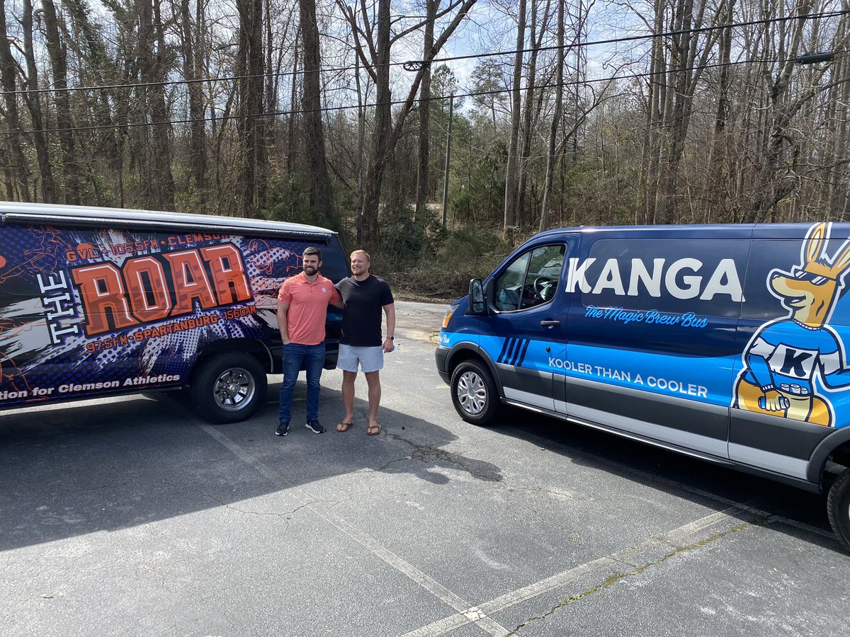 LOVED having <a href="/ClemsonUniv/">Clemson University</a> alums <a href="/KangaCoolers/">Kanga Coolers</a> on #OOB to talk business, Clemson, and their <a href="/ABCSharkTank/">Shark Tank</a> experience. 

Learn more about them and their products - kangacoolers.com