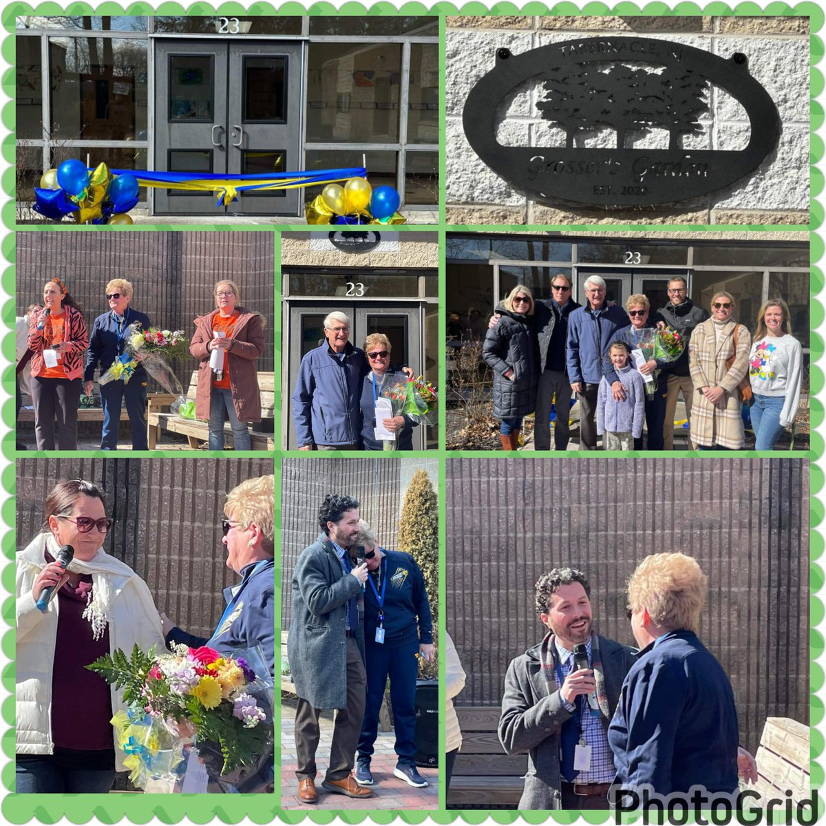 What a special day!  We dedicated our OMS courtyard to Mrs. Susan Grosser.  We were very lucky to have her back even if it was for a short time. We want to thank everyone who made this day possible.  
WELCOME TO GROSSER’S GARDEN!
