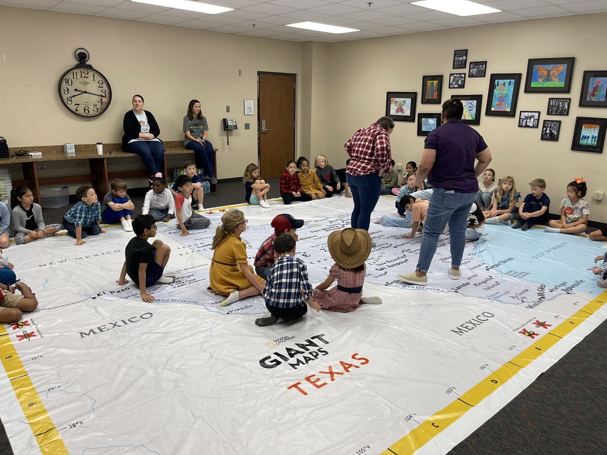 We loved sharing Texas geography with <a href="/CToughK6/">Tough Elementary, Conroe ISD</a> 2nd graders on GoTexan Day! <a href="/InsideNatGeo/">National Geographic Society</a> Giant Maps are such a great tool for students visualization our state. Shout out to <a href="/atlow12/">Monje Atlow</a> and <a href="/HarwoodCISD/">Megan Harwood</a> for facilitating! <a href="/ConroeISD/">Conroe ISD</a> <a href="/CISDCandI/">ConroeISD Teaching and Learning Department</a> <a href="/ConroeISDSupt/">Curtis Null - Conroe ISD Superintendent</a> <a href="/bileslgirl/">Dayren Carlisle</a> <a href="/RODEOHOUSTON/">RODEOHOUSTON</a>