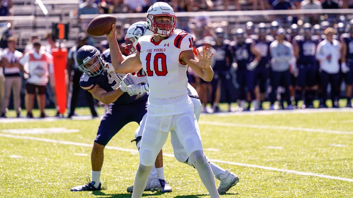 Mike Rittelmann (@mrittcgs) on Twitter photo It was great to have <a href="/HunterRaquet/">HR_10</a> of <a href="/CSUPFootball/">CSU Pueblo Football</a> at the 2023 <a href="/CGSAllStar/">The College Gridiron Showcase</a>
โ
2,316 passing yards
โ
27 TDโs
#CGS2023 It was great to have <a href="/HunterRaquet/">HR_10</a> of <a href="/CSUPFootball/">CSU Pueblo Football</a> at the 2023 <a href="/CGSAllStar/">The College Gridiron Showcase</a>
โ
2,316 passing yards
โ
27 TDโs
#CGS2023