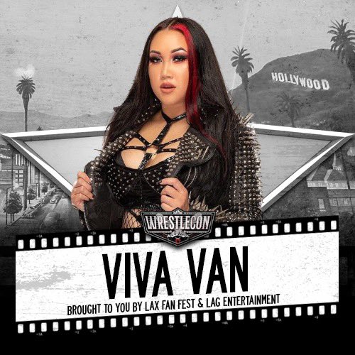 LAG_EntGroup's tweet photo. Another Guest announcement for @wrestlecon 

We would like to welcome another first time guest the beautiful @HellBentVixen Viva Van ! 

She will be attending Saturday April 1st 

Session 3: 9am-2pm

#wrestlecon #wrestlemania #wrestlemaniaweekend https://t.co/tEjXrJ1Gia
