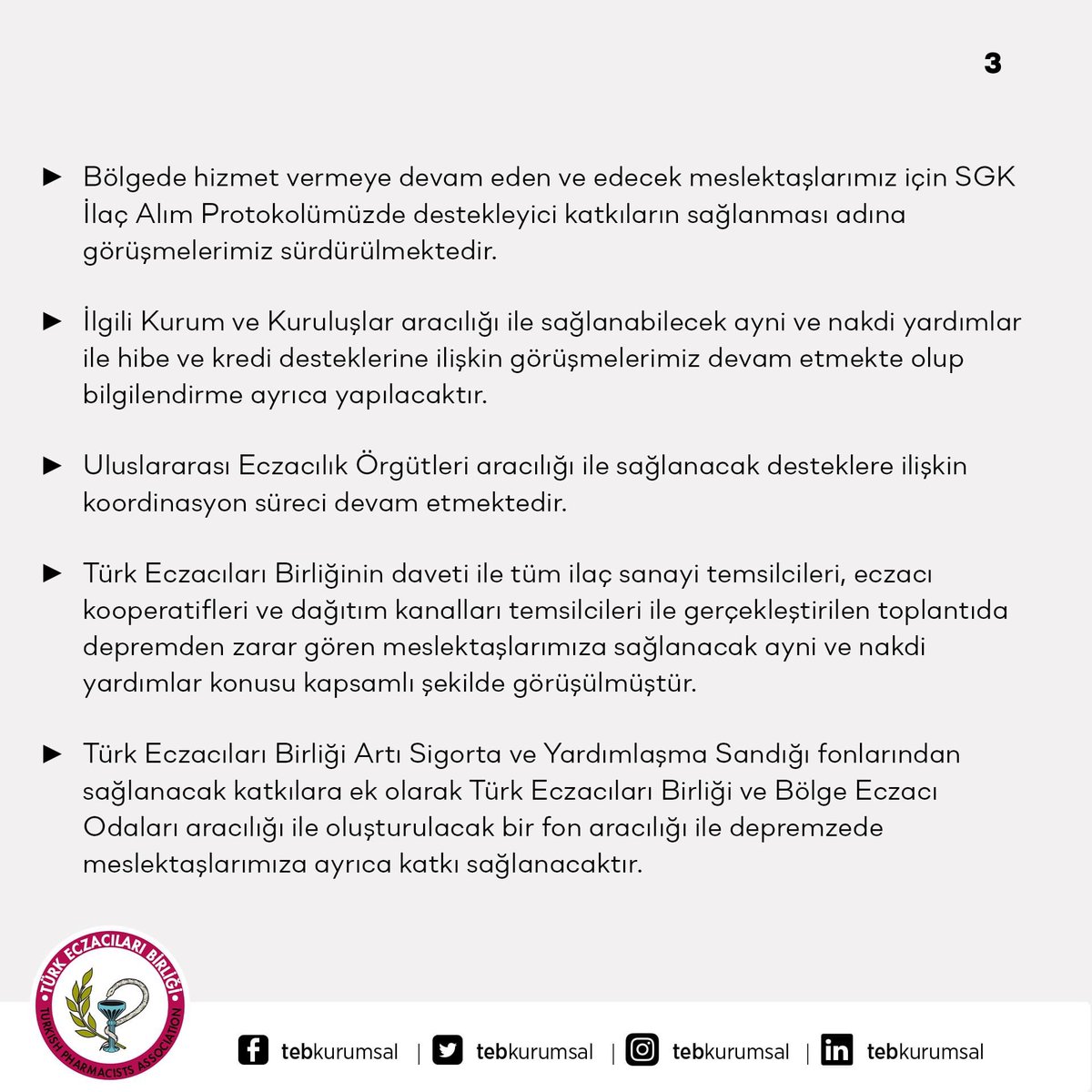saygingargin's tweet photo. Eczacı için Birlikteyiz.
Afetin Yaralarını Birlikte Saracağız. #deprem

https://t.co/E1gOpJeInm https://t.co/zzL0gcmQ8c