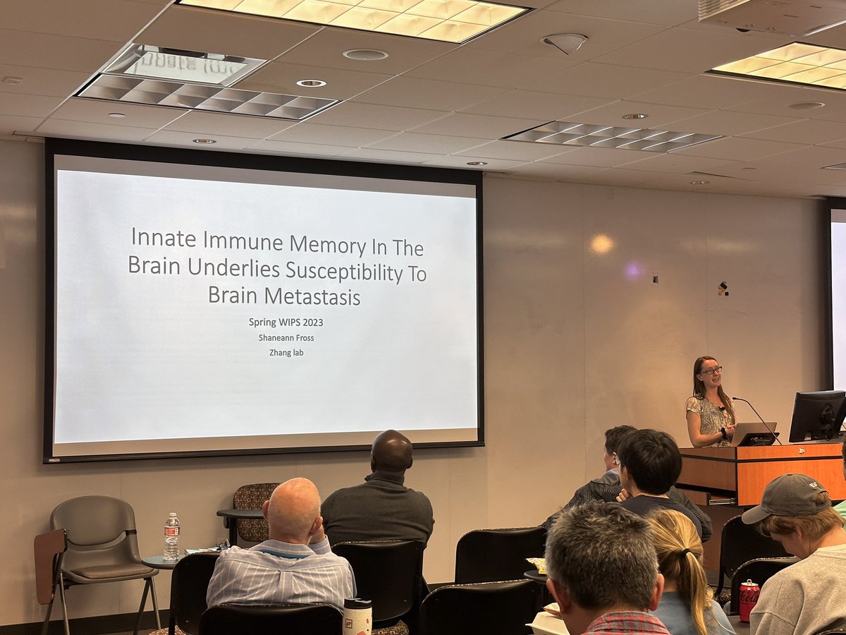 Our second speaker today is Shaneann Fross from <a href="/SZhang_Lab/">S.Zhang Lab</a>. She gave an interesting talk on innate immunity and it’s role in brain metastasis!