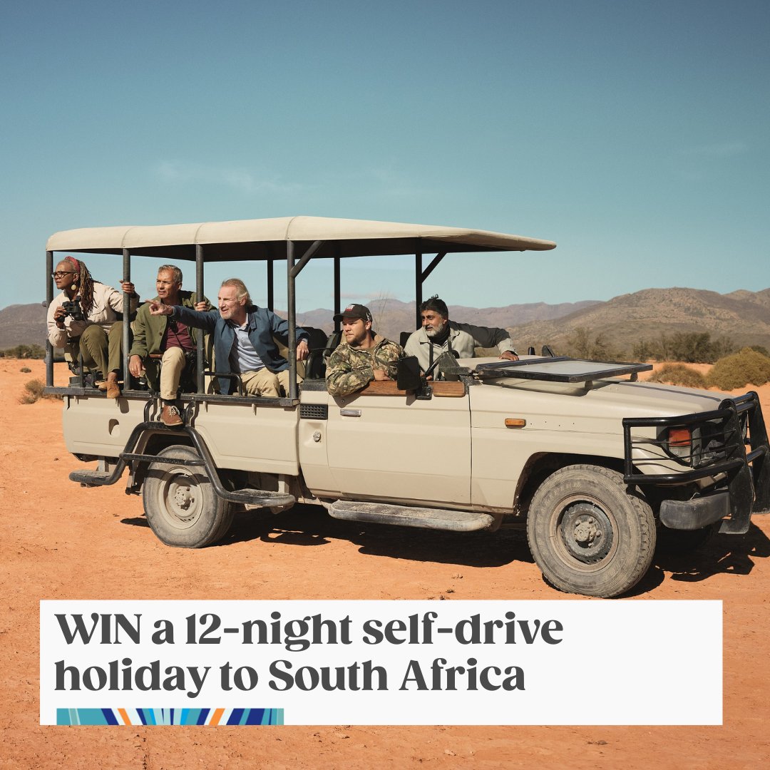 WIN a 12-night self-drive holiday in South Africa! Did you know our new Tailor-Made Travel TV ad was filmed on location entirely in South Africa?

Enter here: saga.co.uk/magazine/trave…

#TailorMadeTravel #SouthAfrica #Competition

Ts&Cs apply, ends 31.3.23