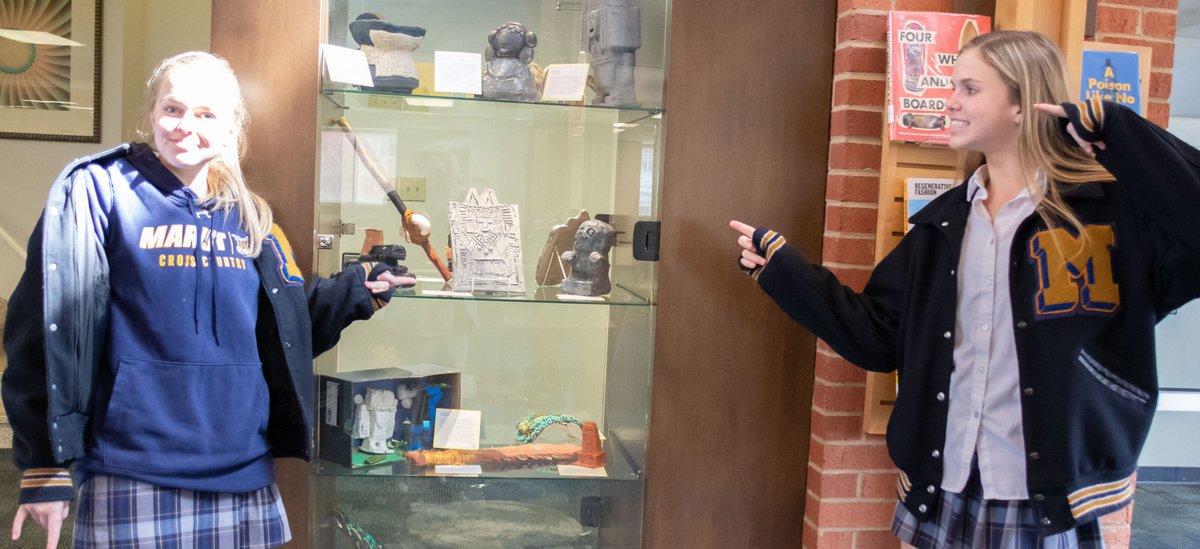 Mysterious Aztec artifacts are a hit in the Marist Library <a href="/maristschool/">Marist School</a> Don't miss your chance to see them <a href="/maristfam/">Marist Fam</a>