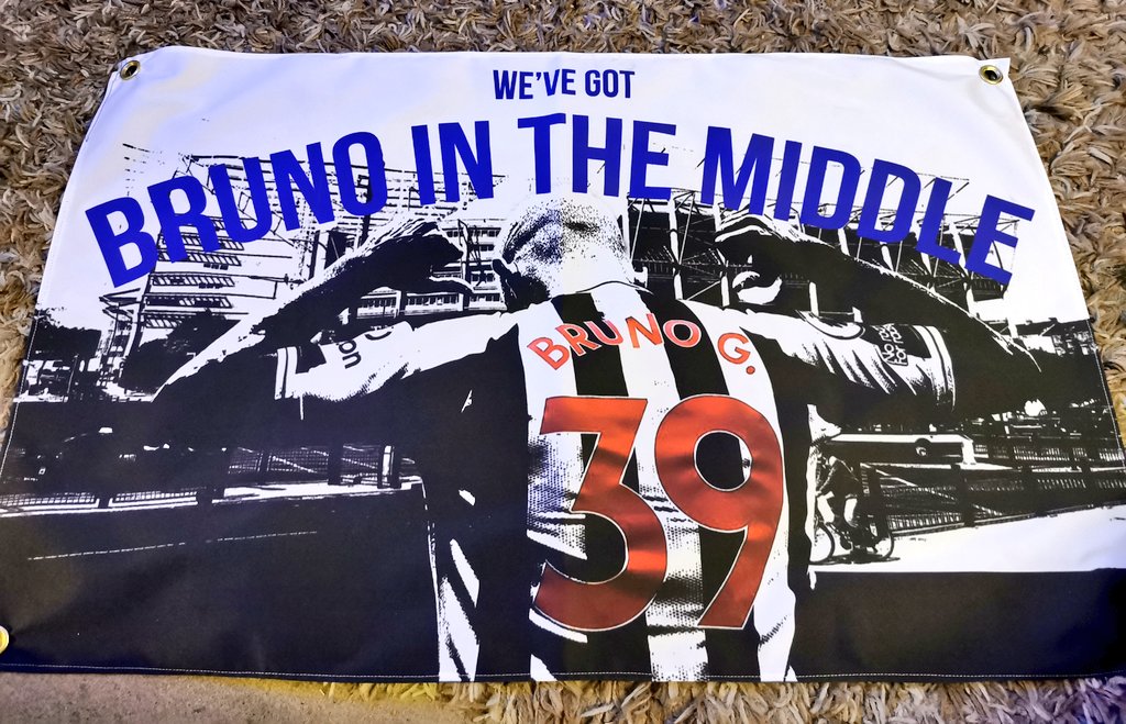 MarkDNUFC84's tweet photo. We've Got Bruno In The Middle! Thanks to @GeordieSigns #NUFC #ShowUsYourFlags https://t.co/wu3xsQb2do