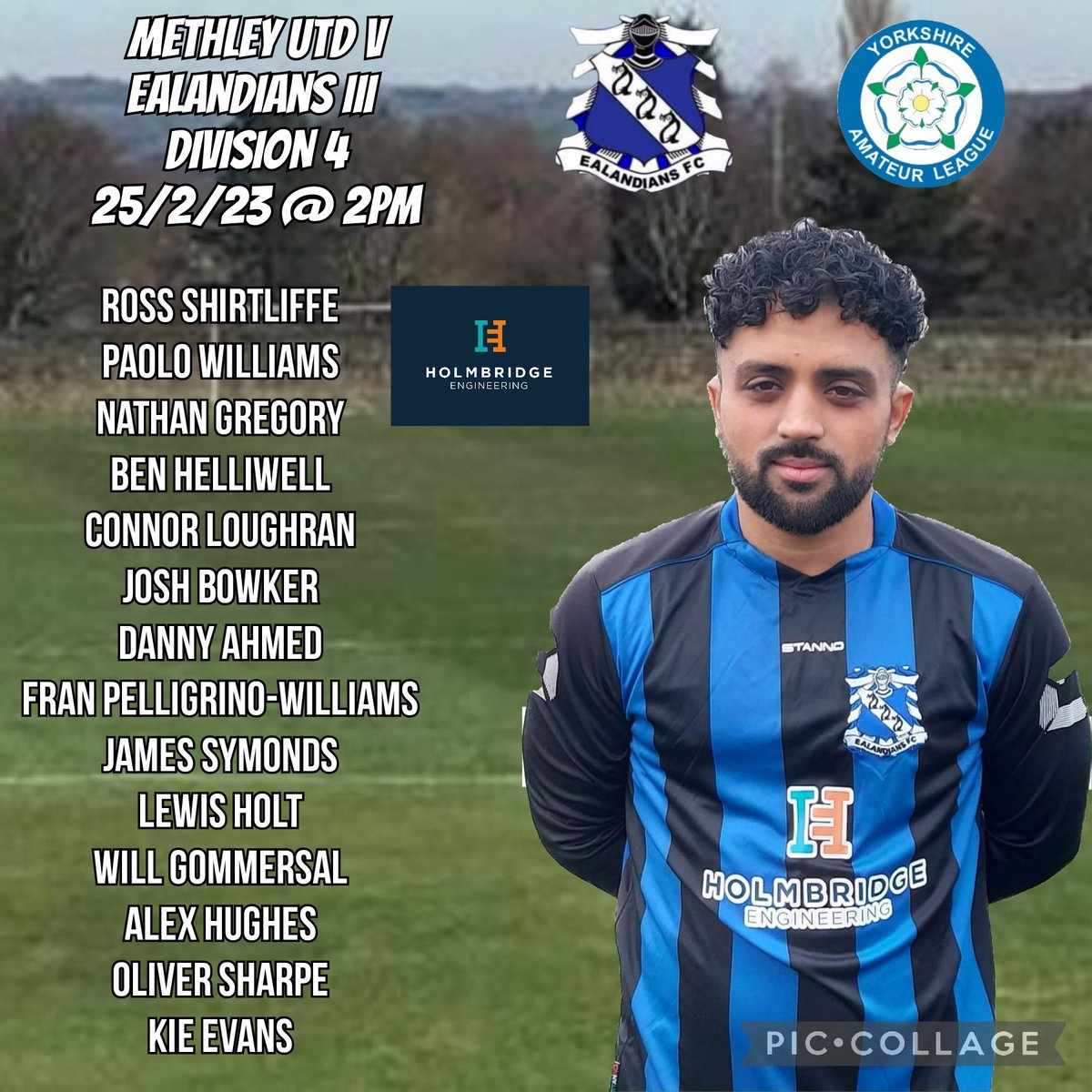 ealandians_fc's tweet photo. 3rd Team Squad v @methleyunited
Ealandians took a point off the league leaders in the home game and certainly won't fear the opposition this time around
@Bowkerrr @lewisholt86 @SymondsJS789 all drop down, and @LoughranConnor makes a shock return from someone's kitchen
#UTFE https://t.co/jZ9VEOYyY8