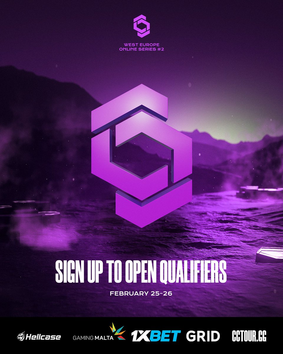 CS2qualifier's tweet image. CCT West Europe Series 2 - Open Qualifier

February 25, 15:00 CET

Sign up: bit.ly/CCTWEOQ2
#EUCS 🇪🇺