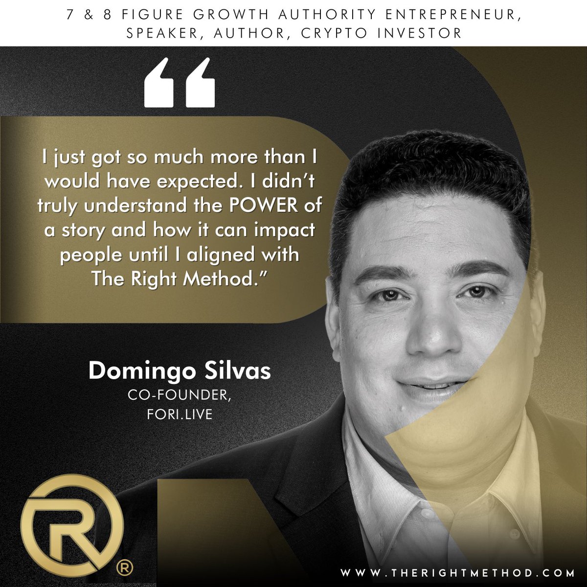 Right_Method's tweet image. We love seeing happy clients. Are you aware of the POWER of your story when it comes to branding and brand messaging. #TheRightMethod was developed to help you amplify your message, brand and business. Let us help you challenge the status quo.
#DomingoSilvas #Domingo