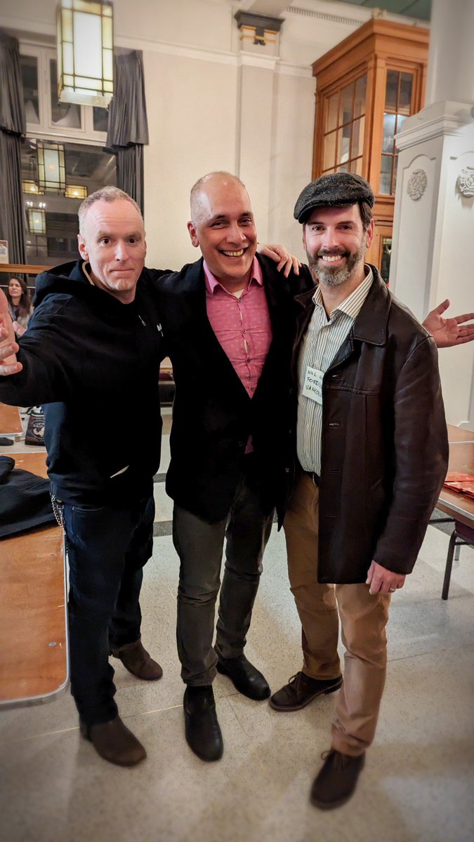 TheAaronChapman's tweet photo. A great evening at heritage Hall for the @VanHeritage #PlacesThatMatter #HeritageWeek night. Good to see so many friends in person make it on a chilly night, including Councillor @PtFry and @Forbidden_Tour’s Will Woods.
#VancouverHistory #Vancouver https://t.co/3MozFFaVT7