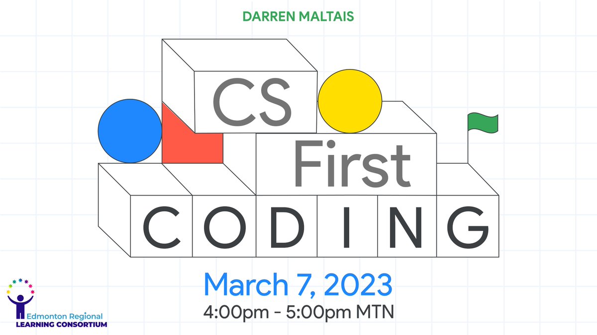erlcpl's tweet image. Join @MrMaltais in learning how easy it is to get started with coding in your classroom right away with Google’s #CSFirst!

Learn more/register: bit.ly/ERLCTI208 
#EdTech