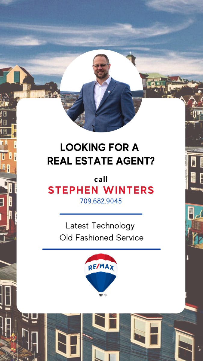 Stephen prides himself in providing a wealth of real estate information and market statistics to help his clients learn more about buying and selling real estate in the St. John’s Metro area #stjohns #realestate #stjohnsrealestate #mountpearl #remax 

…enwinters.remaxrealtyspecialistsnl.ca