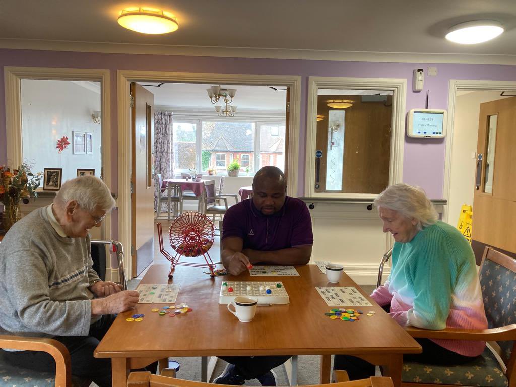 OakleighCH's tweet photo. And relax… that’s it, it’s Friday people!! What a better way to end the week than with a good old fashioned game of BINGO #2fatladys88 #bingo #activitys #carehomes #socialcare #oakleigh #engagment #friends @AnchorLaterLife https://t.co/8ursKnIhwW