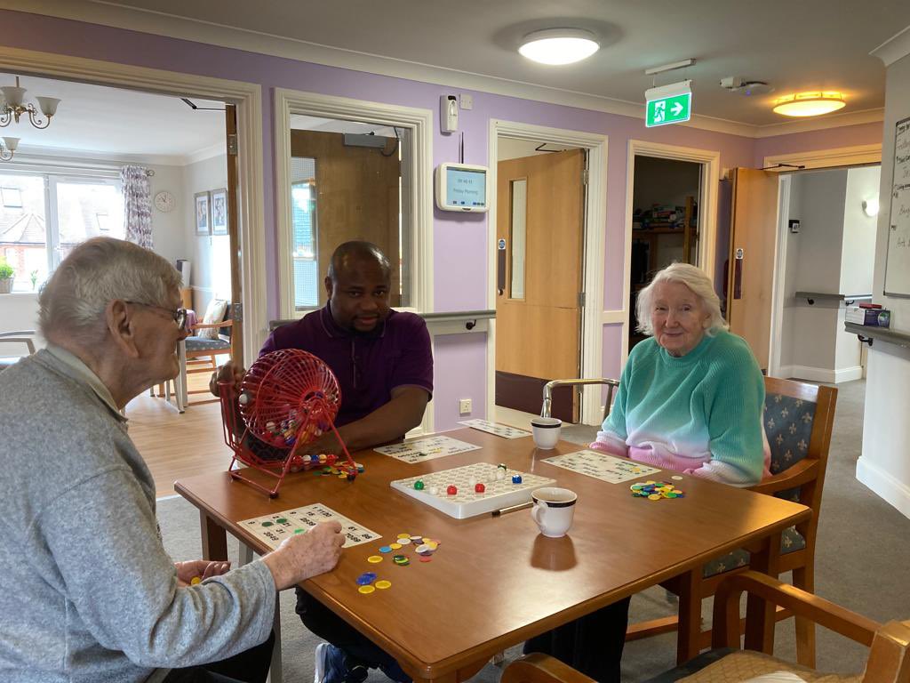OakleighCH's tweet photo. And relax… that’s it, it’s Friday people!! What a better way to end the week than with a good old fashioned game of BINGO #2fatladys88 #bingo #activitys #carehomes #socialcare #oakleigh #engagment #friends @AnchorLaterLife https://t.co/8ursKnIhwW