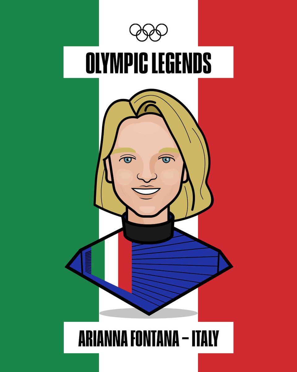 Leggenda Olimpica 🇮🇹 With 11 medals from her five Olympic appearances, Arianna Fontana is the most decorated short track speed skater ever AND Italy's most medalled female Winter Olympian. 🥇🥇🥈🥈🥈🥈🥉🥉🥉🥉🥉