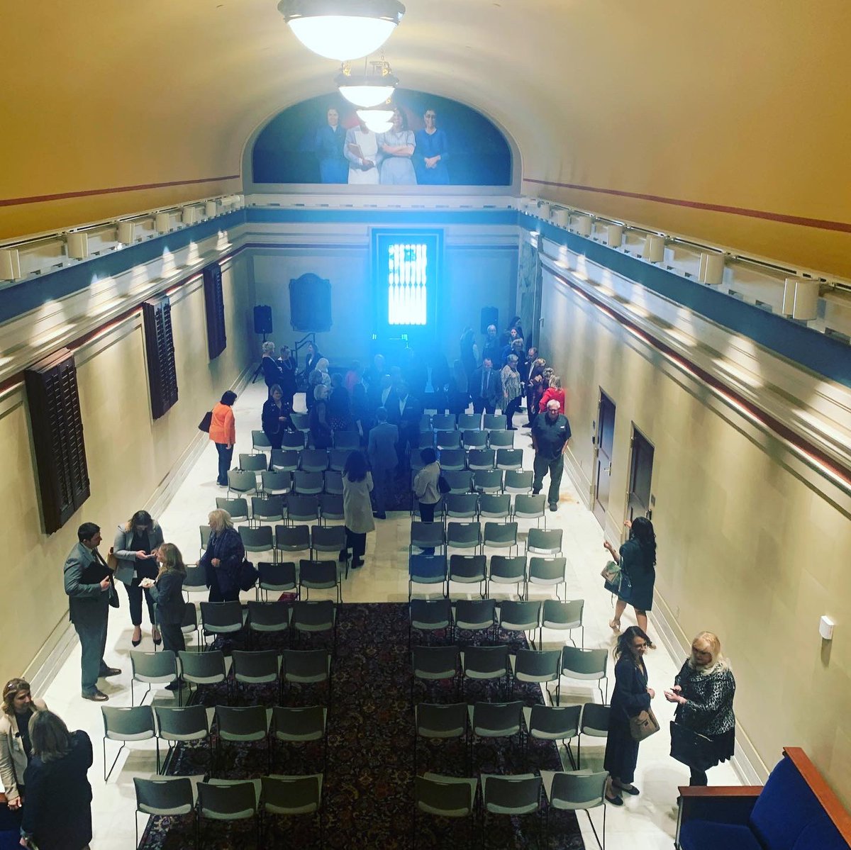 FriendsofOKCap's tweet image. Go to the Capitol soon and see the newest mural, “Making her Mark,” by Sara Scribner.  This mural pays tribute to the impact of woman’s leadership in Oklahoma!  
(Hall of Governors, 2nd Floor)