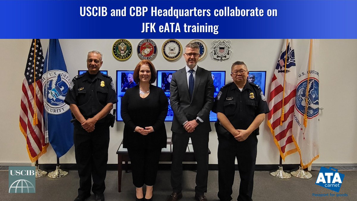 USCIB_ATACarnet's tweet photo. USCIB and CBP Headquarters collaborate on JFK eATA training. 
#ATACarnet #Carnet #USCIB https://t.co/NVruYN8Tyt