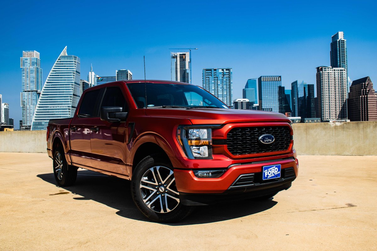 Cruising through the streets of Austin in this spicy hot pepper red metallic Ford F-150 🌶️🔥! #fordtruckmonth2023 #truckmonth #fordtrucks #fordf150 #f150 #f250 #superduty #truckgoals #AustinTexas