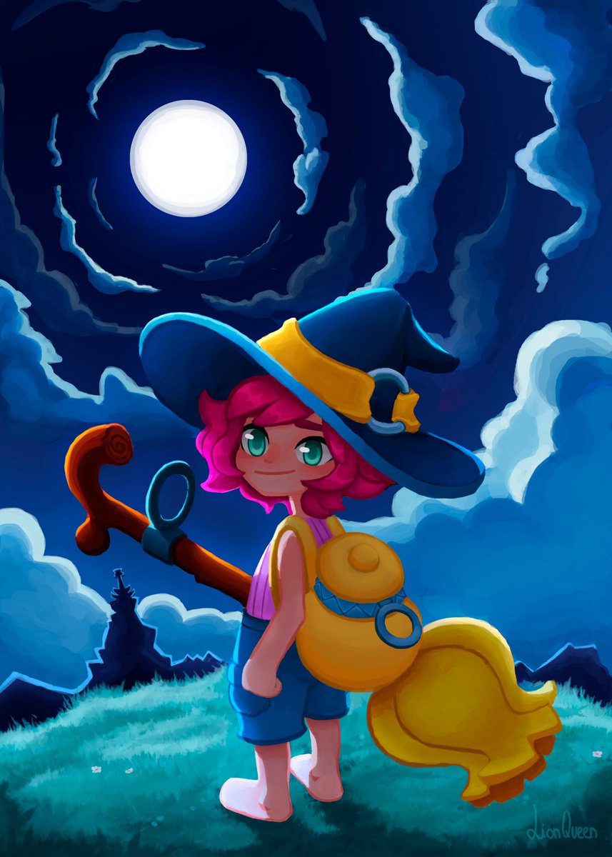 This is my entry for the #mikawitchcontest 
.
I love the games that <a href="/chibigstudio/">Chibig | Elusive</a> makes, so I wanted to try drawing Mika from "Mika &amp; the Witch's Mountain" 💙