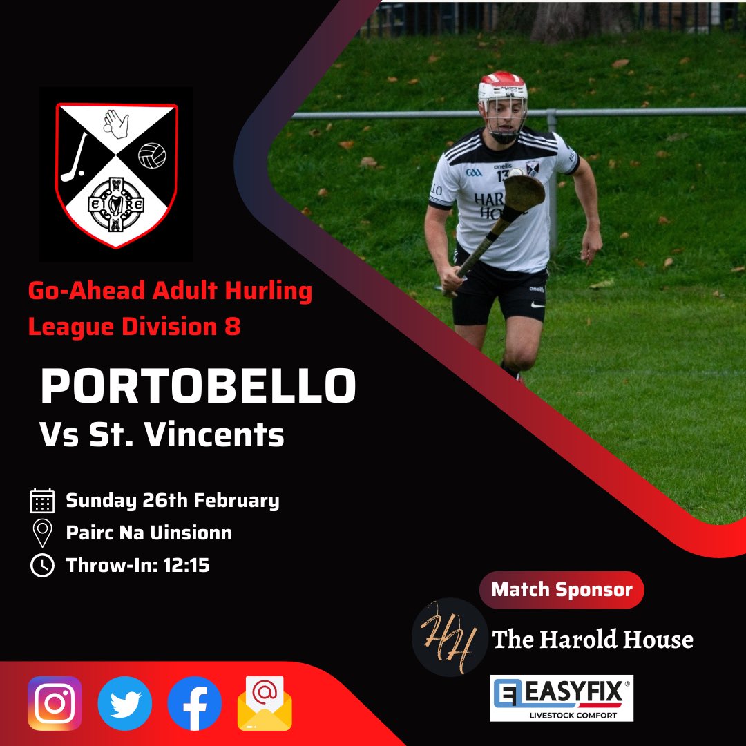 Our free flowing hurling begin their league campaign this weekend and are all set to light up division 8. Best of luck lads 🏁

#PortoAbú #UpTheBello #MoransAtTheWheel