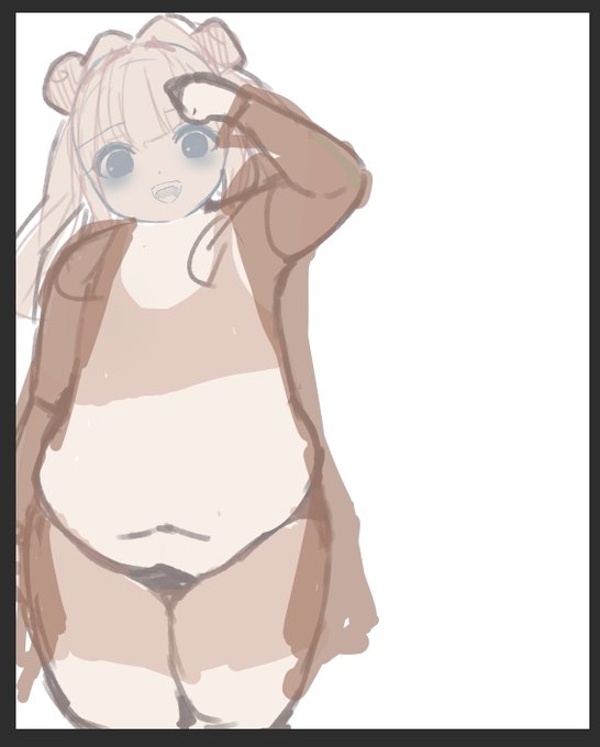 おっぱいじゃなくて
太ももと下っ腹に
おにくが集中してるまよちゃん🐑 