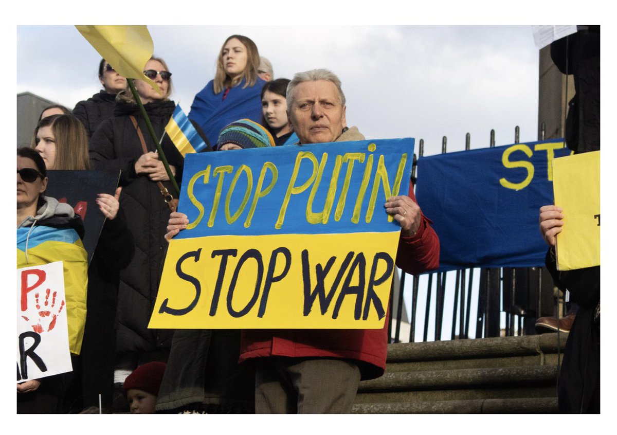 Stand With Ukraine: Solidarity Protest - St Luke’s Church - Liverpool - 24.02.23 

#LightWillWinOverDarkness #ukraine #socialdocumentaryphotography #johnjohno #johnjohnsonphoto