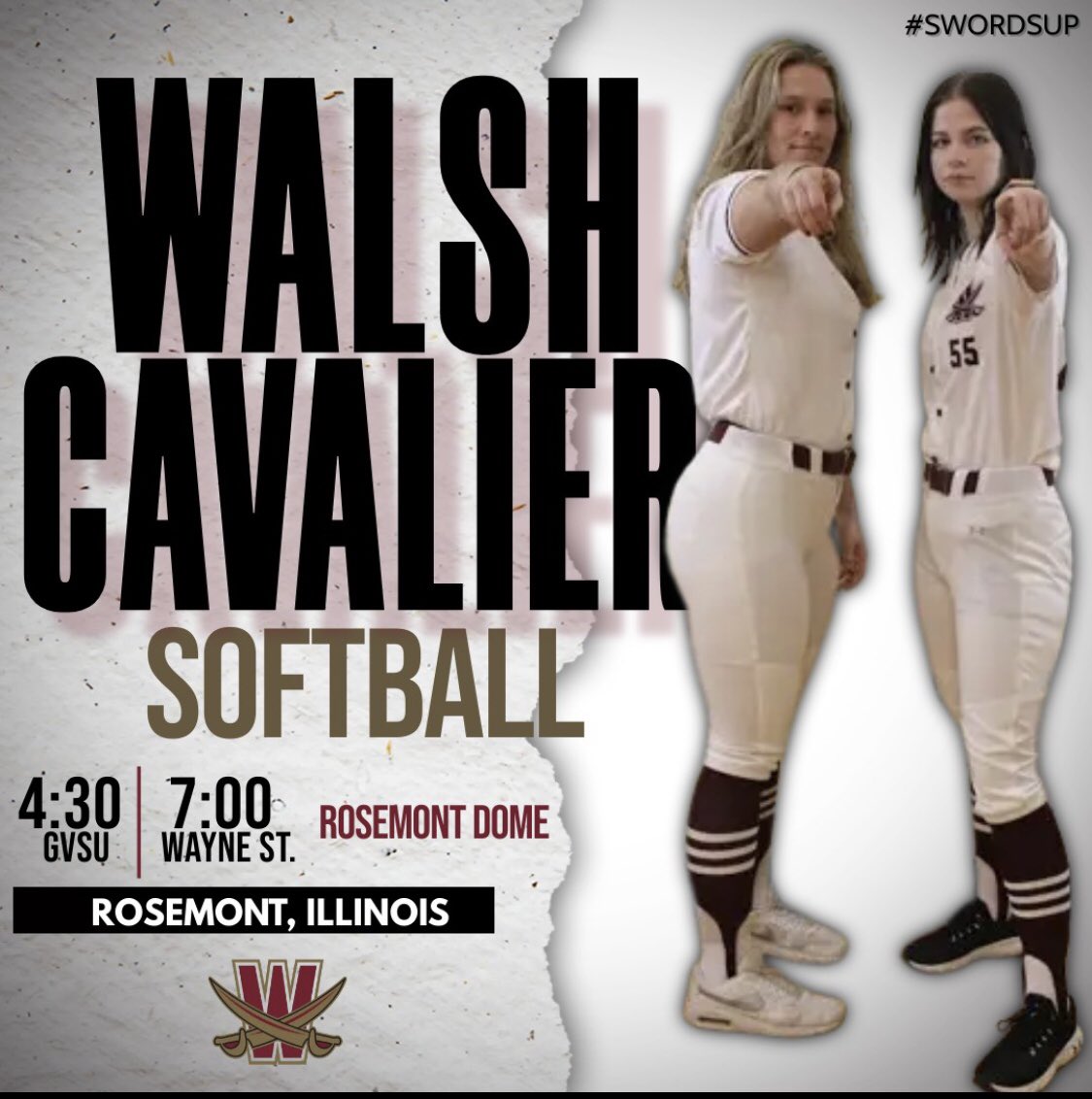 WalshCavaliers's tweet photo. 🥎🥎 GAME DAY 🥎🥎 
First pitch of the season is at 4:30pm in Rosemont, IL

#SwordsUp https://t.co/pnj50Omwcu